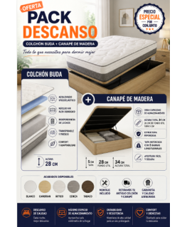 PACK COMPLETO COLCHÓN + CANAPÉ